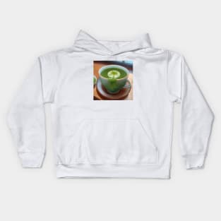 Matcha Green Tea Cup Japan Kids Hoodie